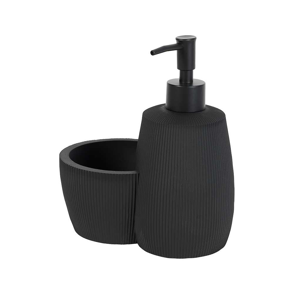 Black Polyresin Kitchen Soap Dispenser