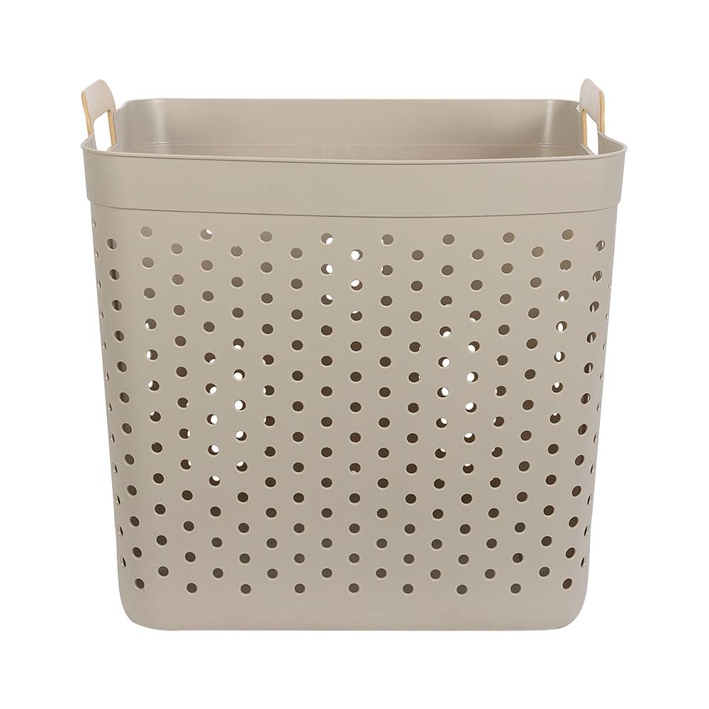 Plastic Laundry Basket Beige 70 L