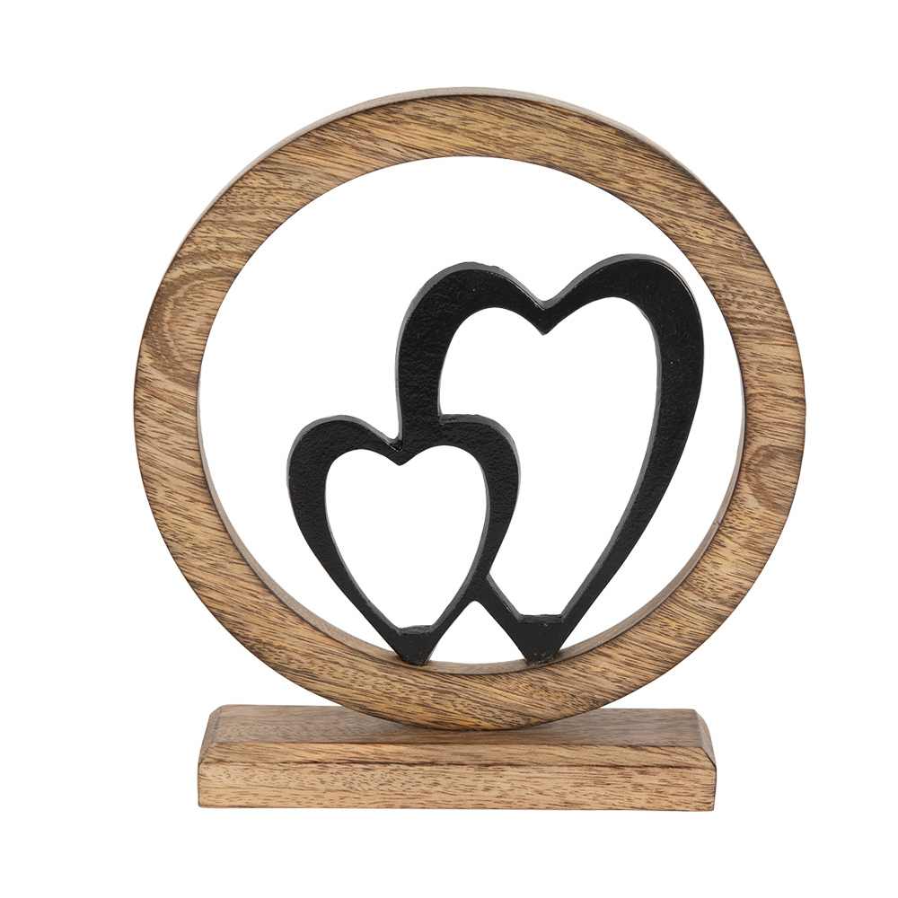 Décoration Anneau et coeurs sur socle