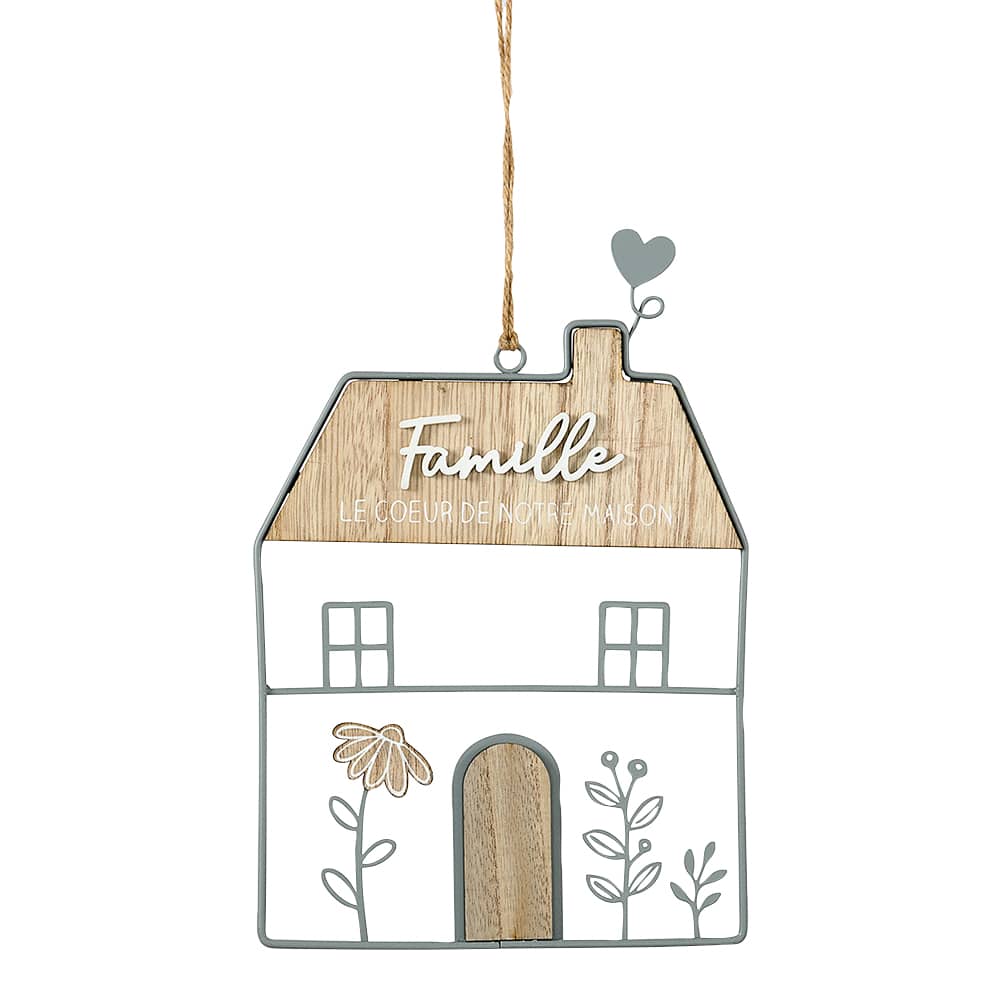 Cadre en métal et bois Maison