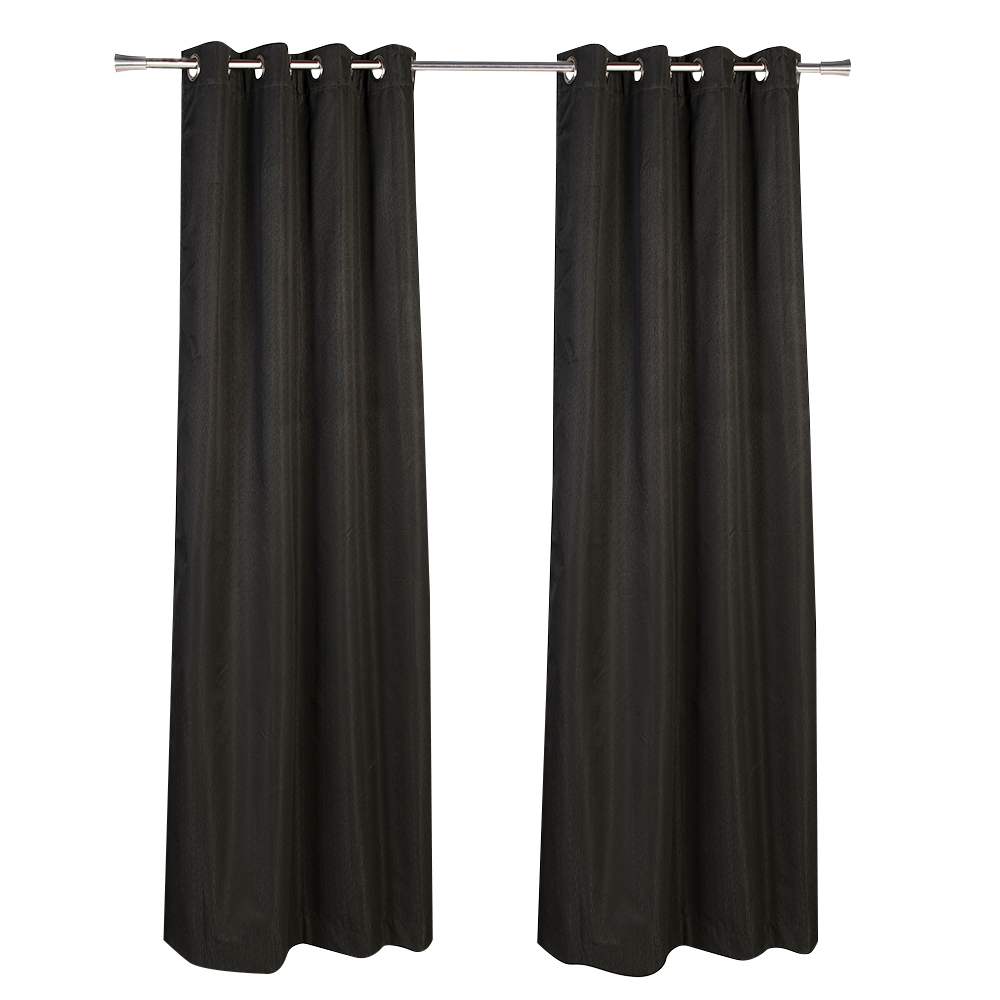 Rideaux coupe-lumière à œillets noir 54 po x 84 po Pqt/2 VERTUO