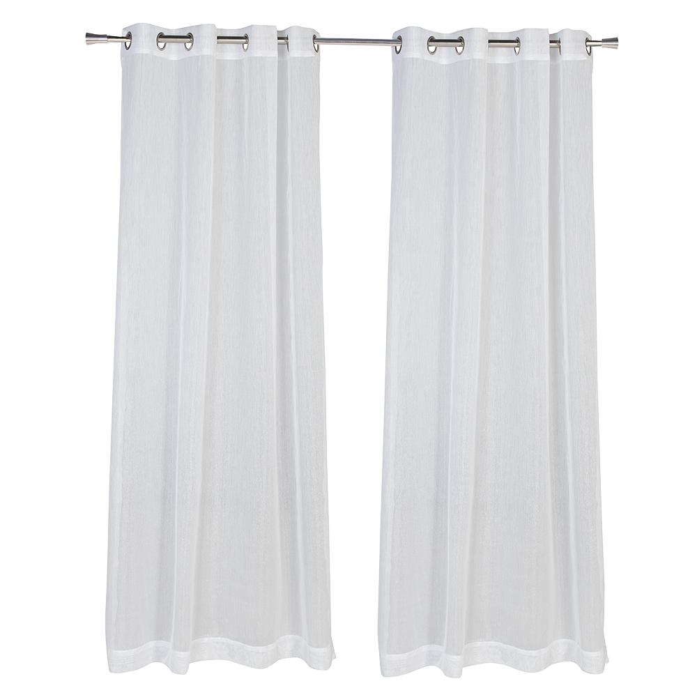 Rideaux voilés à œillets blancs 54 po x 96 po Pqt/2 VERTUO