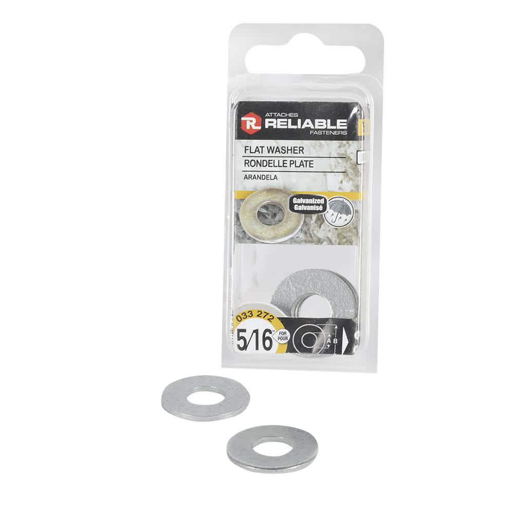 Galvanized Flat Washers 5/16 in. Pkg/5