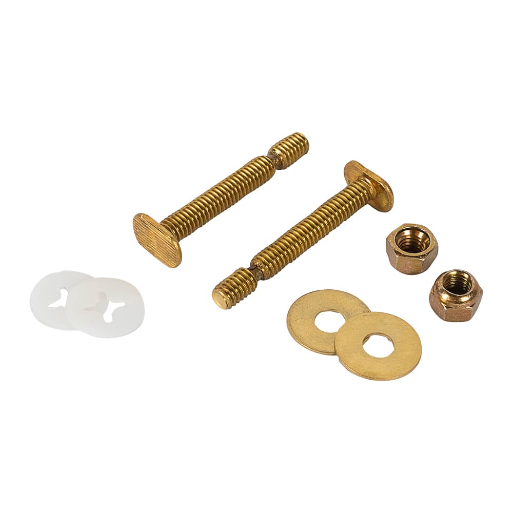 Boulons de toilette laiton 5/16 po x 2 1/4 po Pqt/2