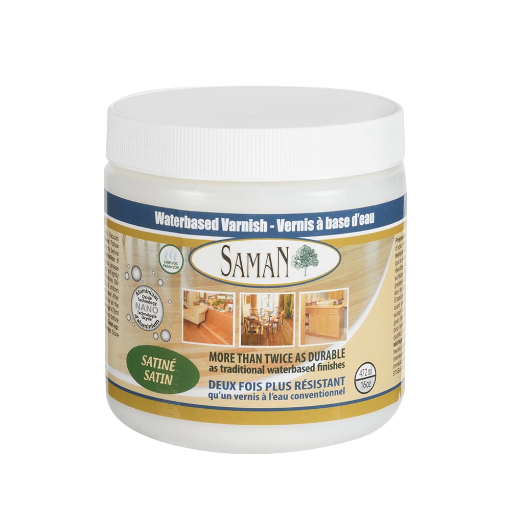 Vernis à base d'eau intérieur satiné 472 ml