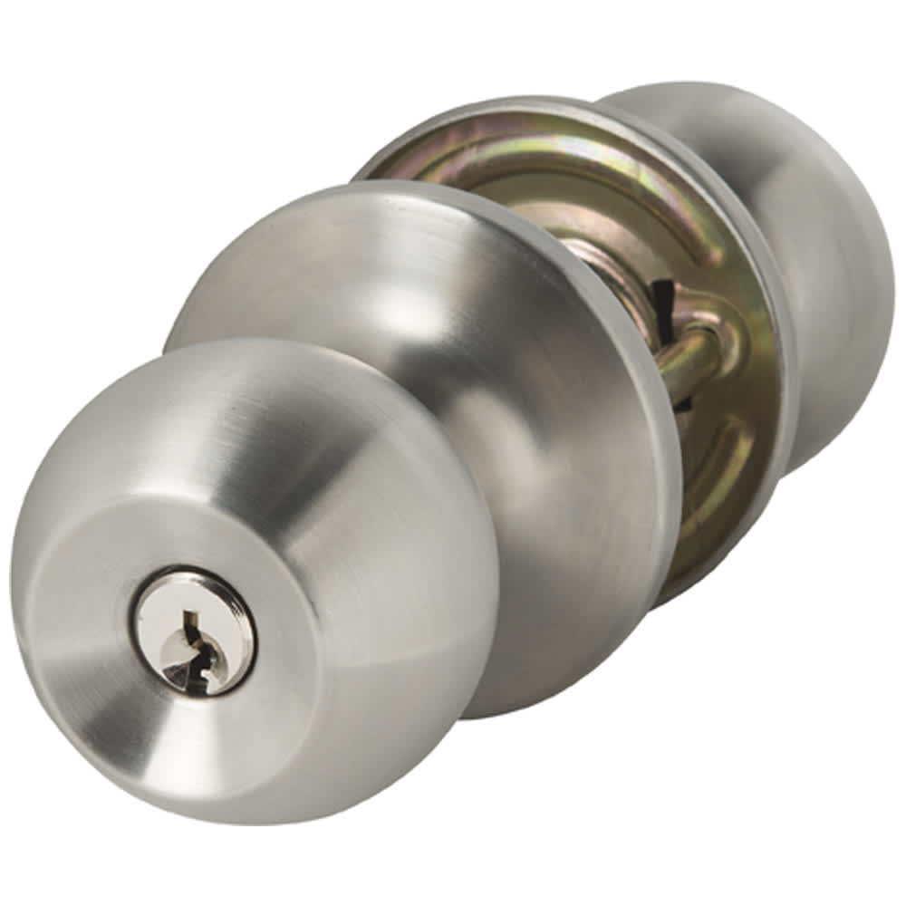 Poignée de porte d'entrée à clé acier inoxydable