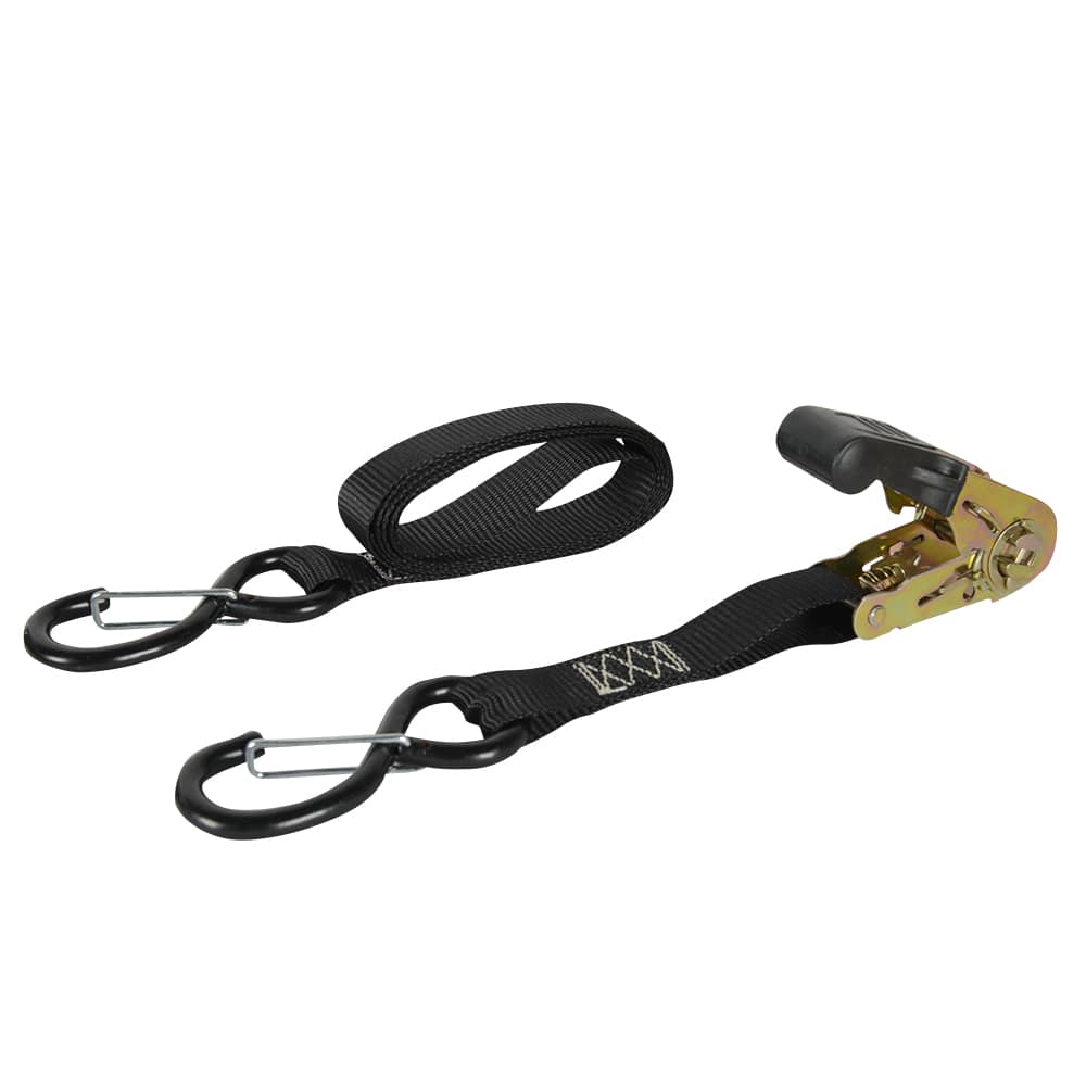 NEKTRA Motorcycle Ratchet Straps 1 in. x 6 ft. Pkg/2