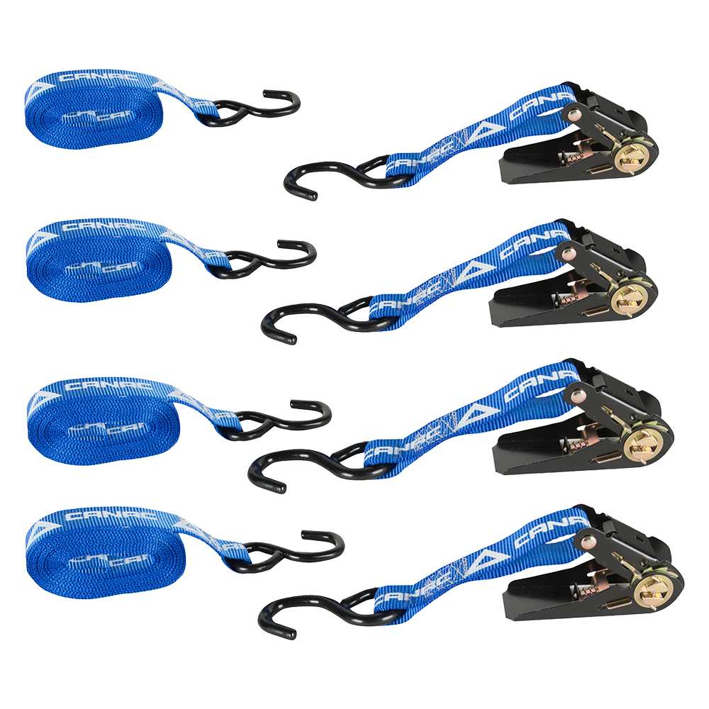 Canac Ratchet Straps 1 in. x 15 ft. Pkg/4
