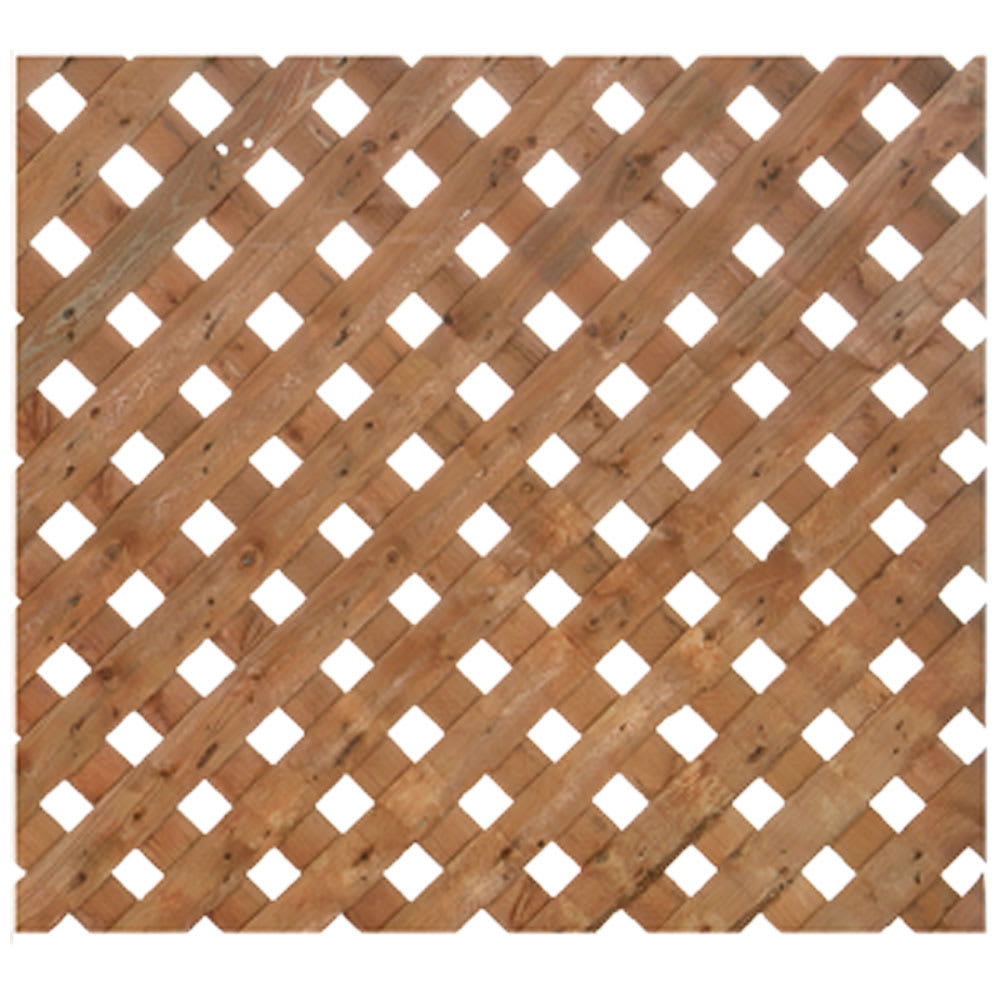 Treillis super intimité en bois traité brun 4 pi x 8 pi