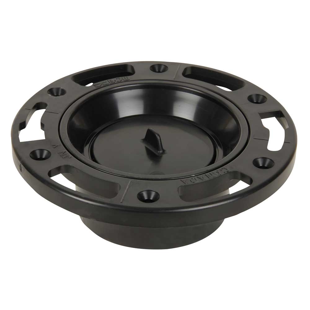 ABS Toilet Flange with Test Plug - 4 in. x 3 in.