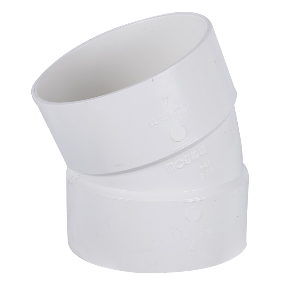 Coude 22° PVC/BNQ 4 po (F x F)