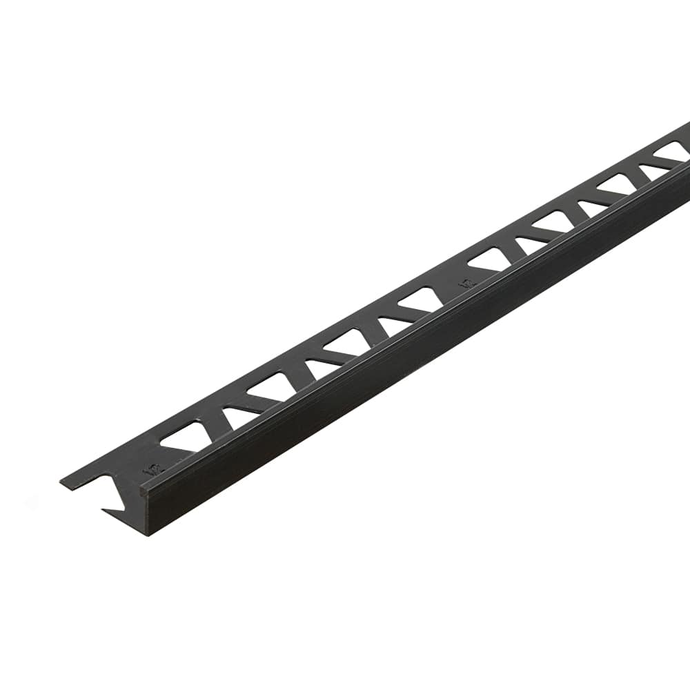 Moulure en L pour céramique 12 mm x 8 pi noir satiné