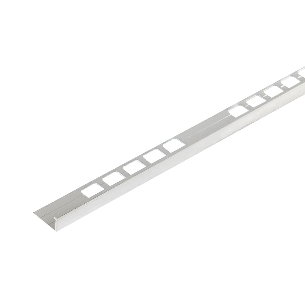 Moulure en L pour céramique 10 mm x 8 pi argent
