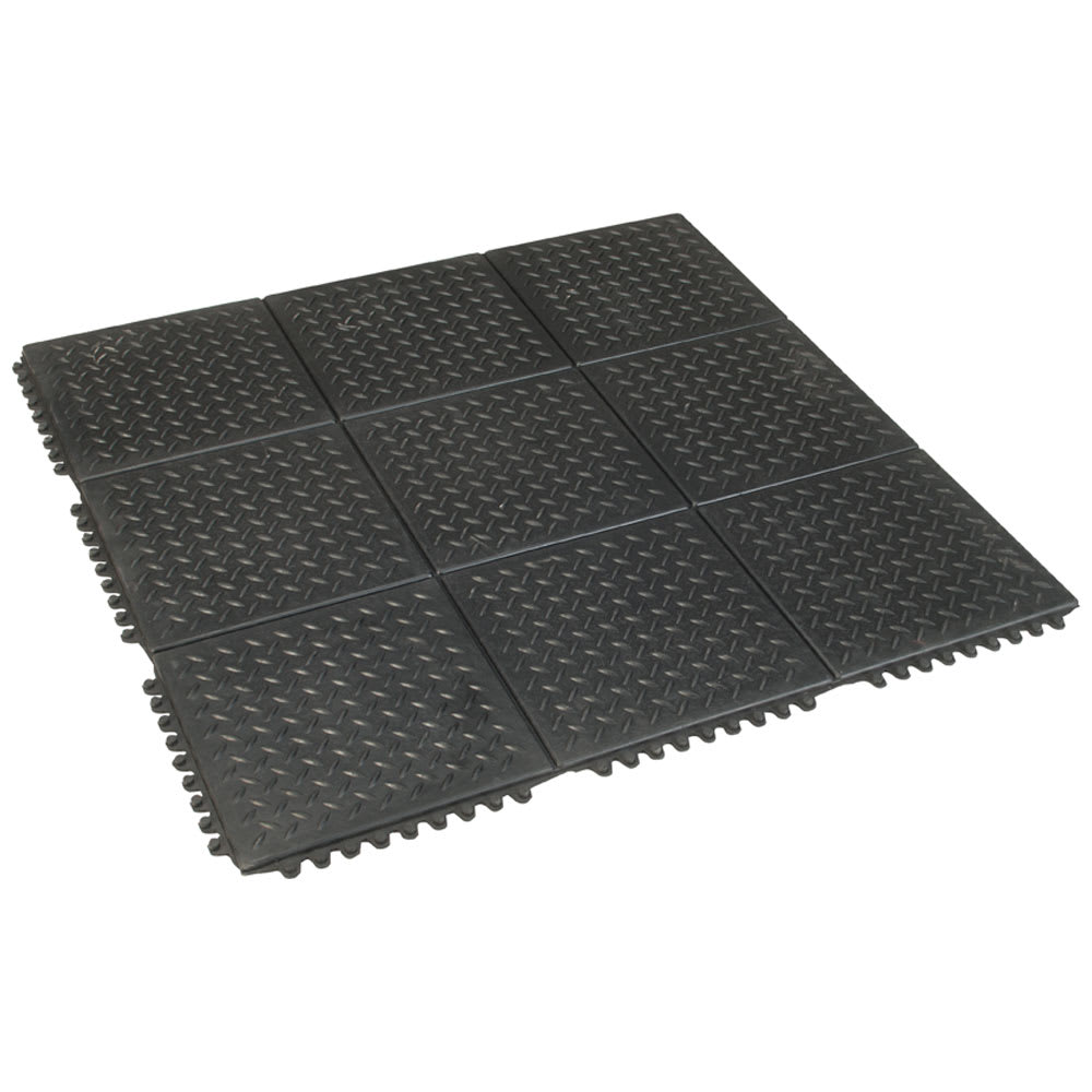 Tapis en caoutchouc noir 3 pi x 3 pi