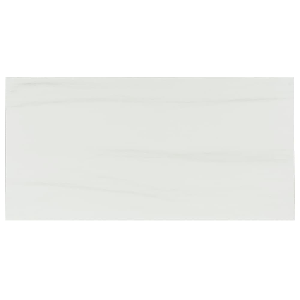 Carreaux de porcelaine Lassa blanc 12 po x 24 po