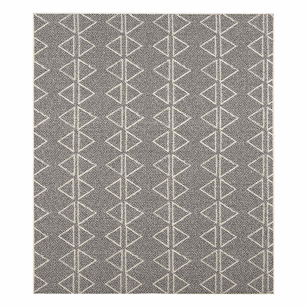 Tapis d'intérieur Vila triangles gris argile 5 pi x 6 pi