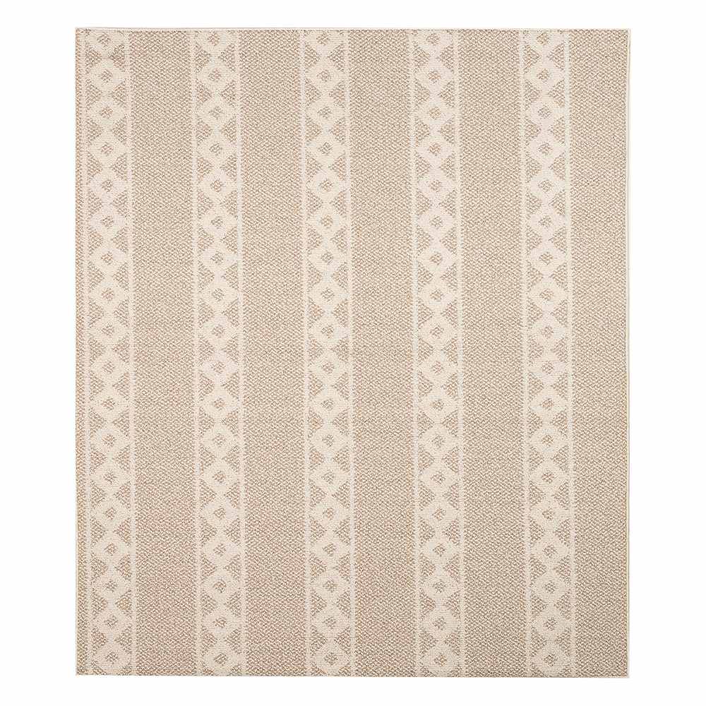 Tapis d'intérieur Florence carrés côte beige 5 pi x 6 pi