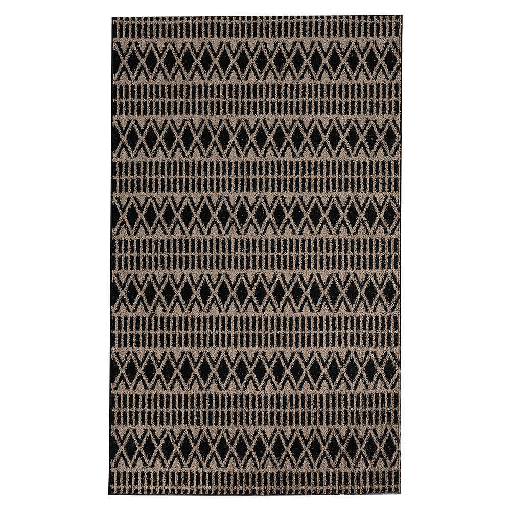 Tapis d'intérieur Zuma  jute sombre et noir 4 pi x 6 pi