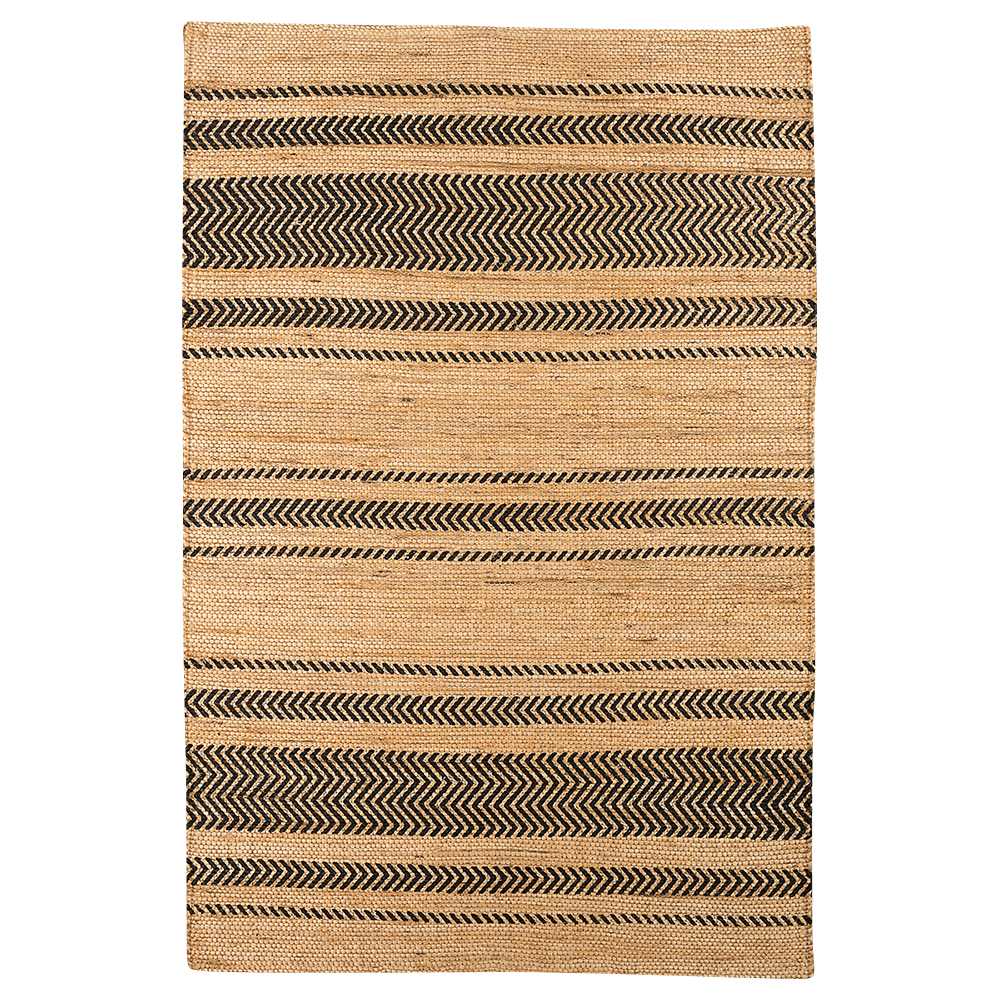 VERTUO Jute Rug Natural and Black 4 ft. x 6 ft.