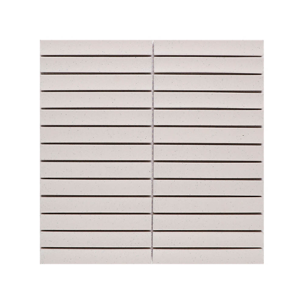 Mosaïque de porcelaine incurvée beige 11 3/4 po x 11 5/8 po VERTUO