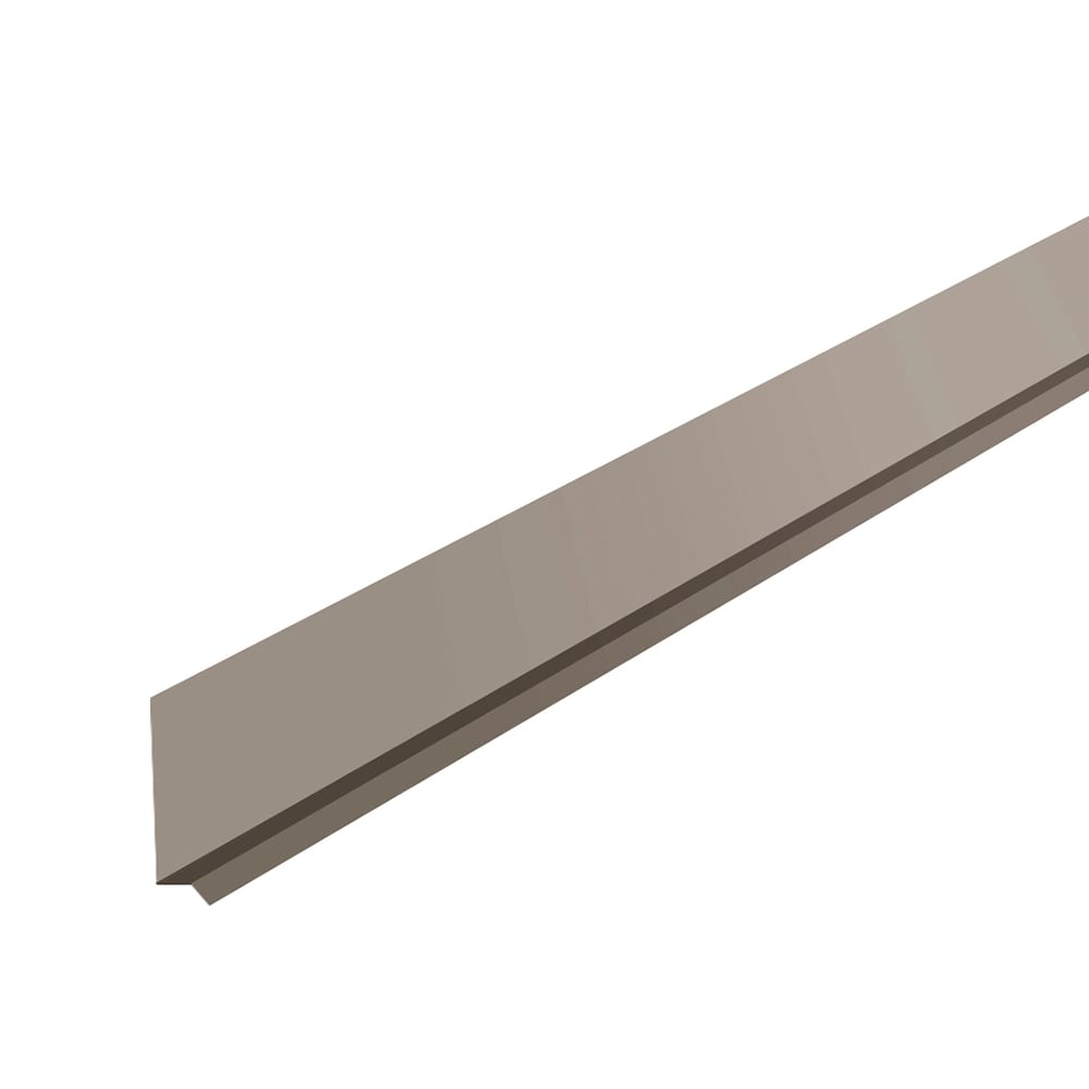 Bellara Steel Siding Drip Edge 10 ft. Stone Grey