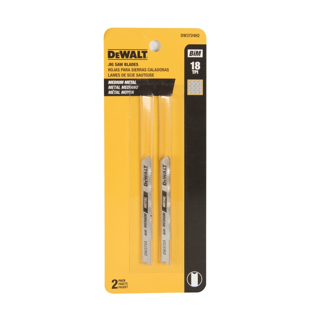Lames de scie sauteuse à pour métal 3 po / 18 dents Pqt/2 DEWALT