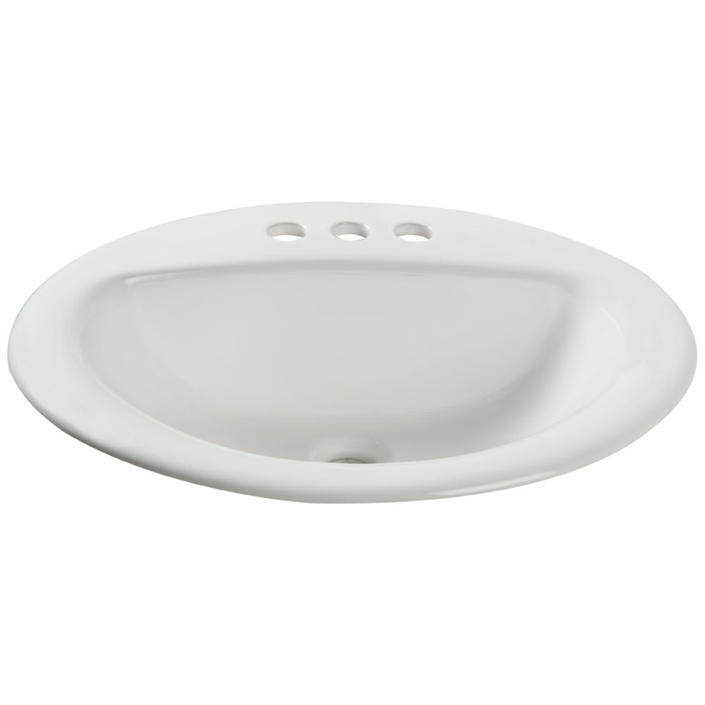 Zita Porcelain Oval Wash Basin White 20 in. X 17 in.