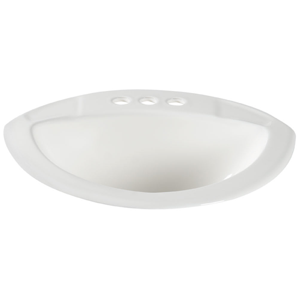 TASSILI Diamante Oval Porcelain  Wash Basin White 20 11/16 in. x 17 11/16 in.