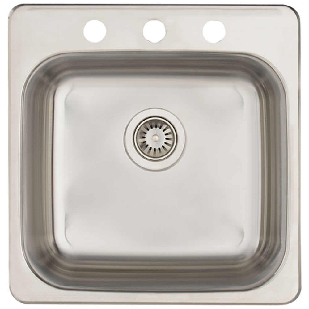 Single Bowl Kitchen Sink Stainless Steel 20 in. x 20 3/8 in.