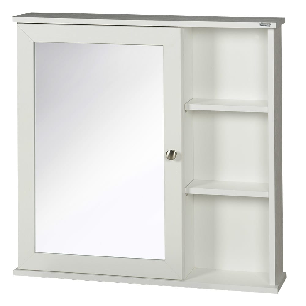 TASSILI Elsa Medicine Cabinet White with Mirror 29 1/2 in. x 29 1/2 in.