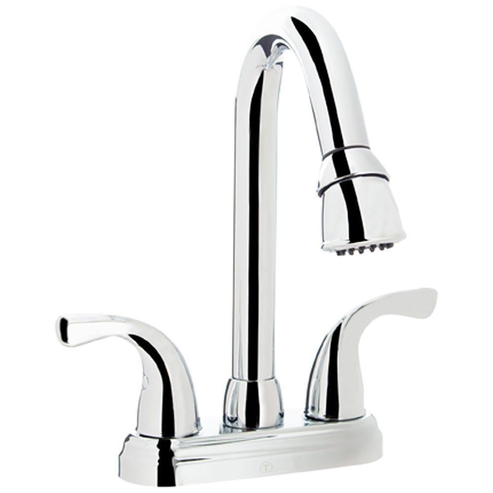 TASSILI SUPRA Nando 2-Handle Pull-Out Laundry Tub Faucet Chrome
