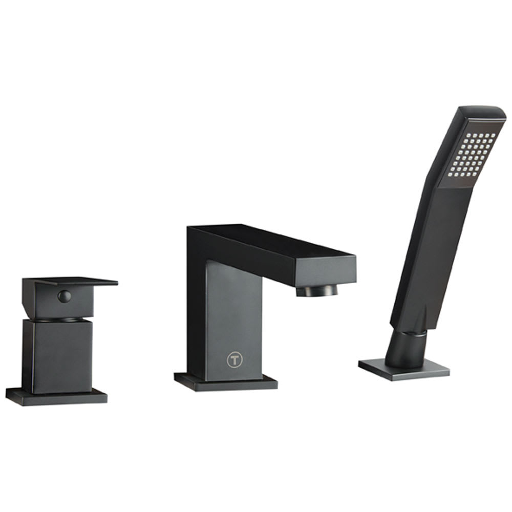 Robinet de baignoire avec douchette 1 poignée Tolomeo noir TASSILI SUPRA