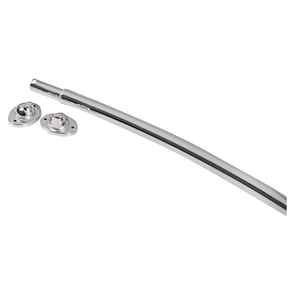 Tringle courbée pour rideau de douche extensible chrome 55 po à 63 po