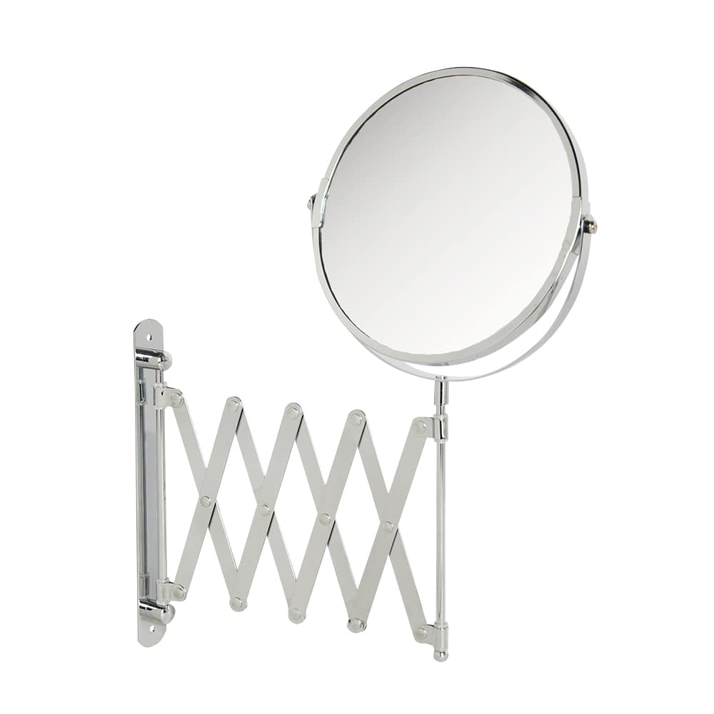 Extendable Bathroom Wall Mirror Chrome 6 3/4 in.