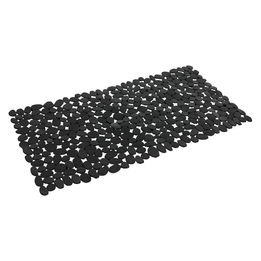 Tapis de bain en PVC noir 14 1/4 po x 28 po