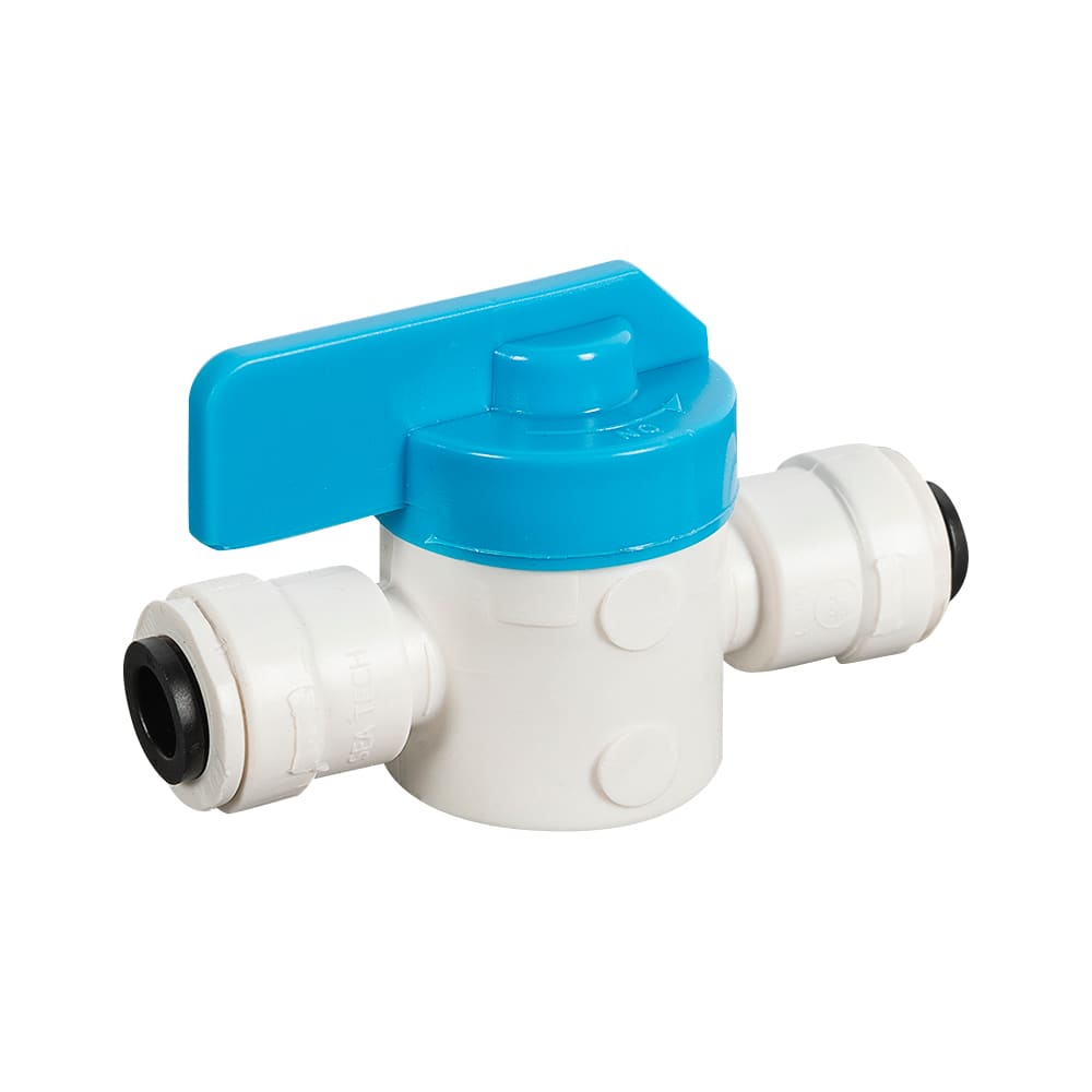 Valve droite pour tuyau de vinyle Quick-Connect 3/8 po O.D. x 3/8 po O.D.