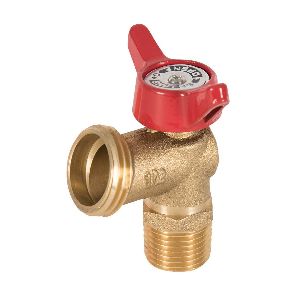 Robinet en laiton à angle 1/2 po MPT x boyau