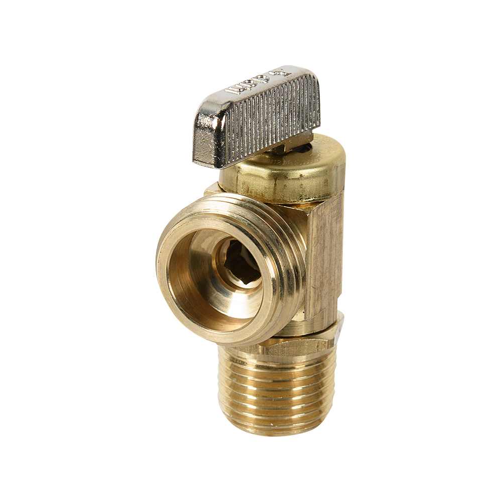 Robinet coudé en laiton 3/4 po boyau x 1/2 po MPT