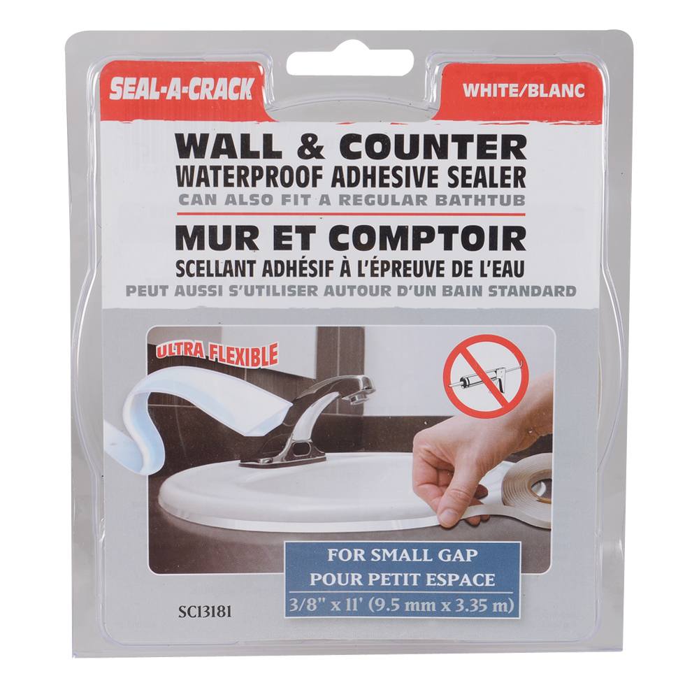 Scellant adhésif pour murs et comptoirs 3/8 po x 11 pi