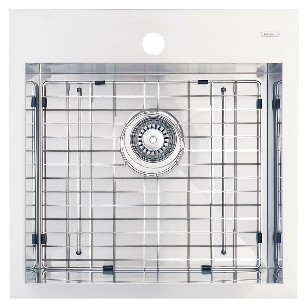 TASSILI SUPRA Xaya Single Bowl Kitchen Sink Stainless Steel 20 in. x 20 in.