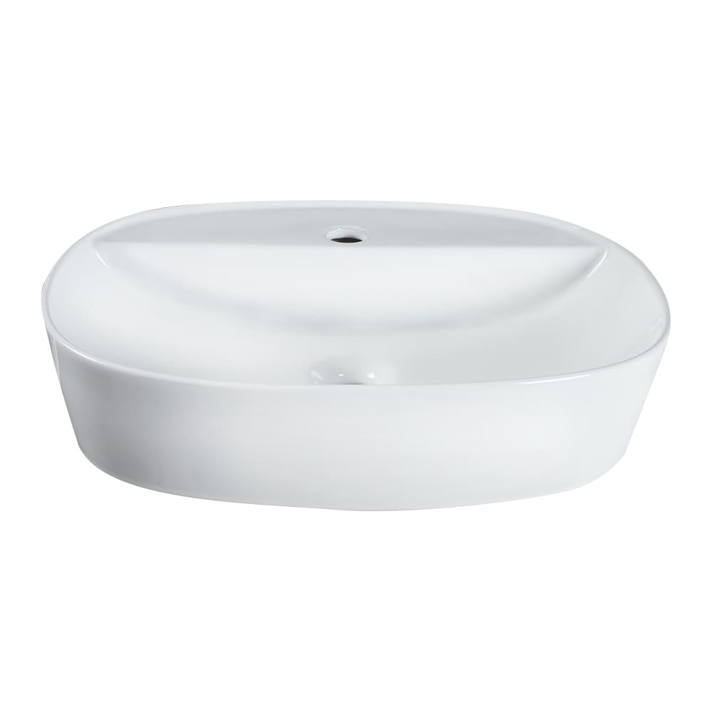 TASSILI SUPRA Fosca Rectangular Porcelain Wash Basin White 19 7/8 in. x 15 3/16 in.