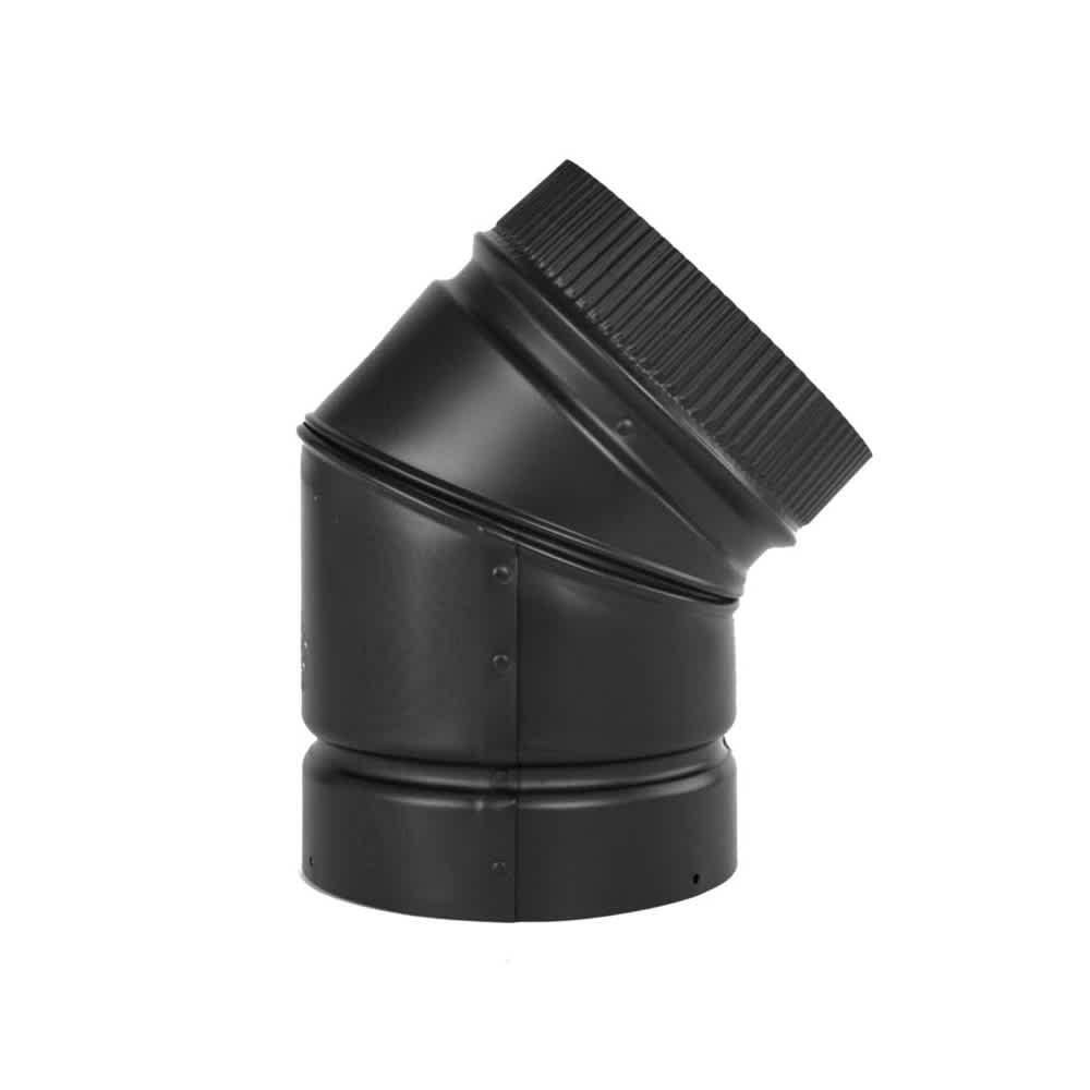Coude de poêle double paroi 45° 6 po