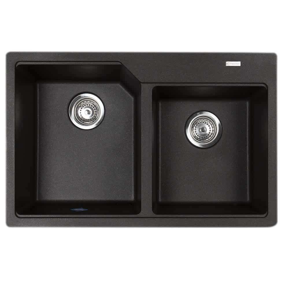 KINDRED Double Bowl Kitchen Sink Onyx 30 11/16 in. x 19 11/16 in.