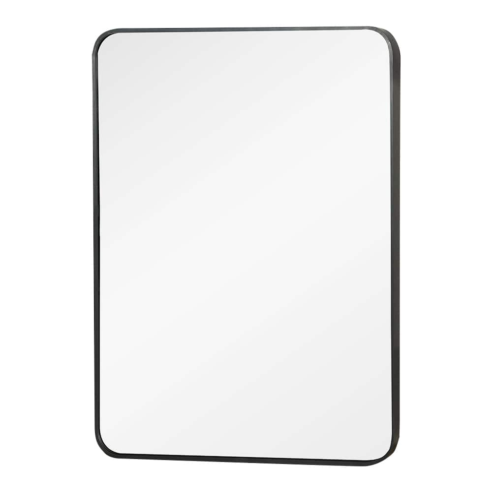 TASSILI SUPRA Rectangular Mirror with Brushed Black Aluminum Frame 24 1/2 in. x 30 1/2 in.