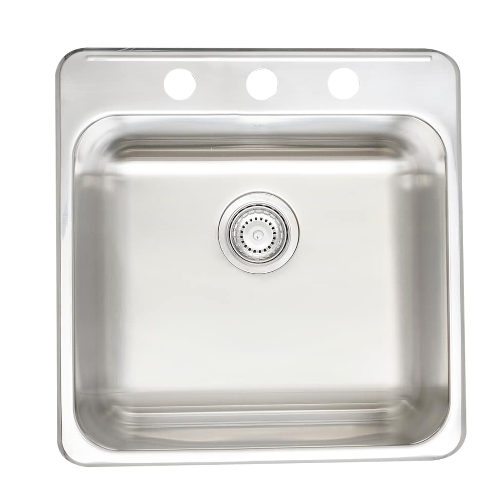 KINDRED Single Bowl Kitchen Sink Stainless Steel 20 in. x 20 1/2 in.