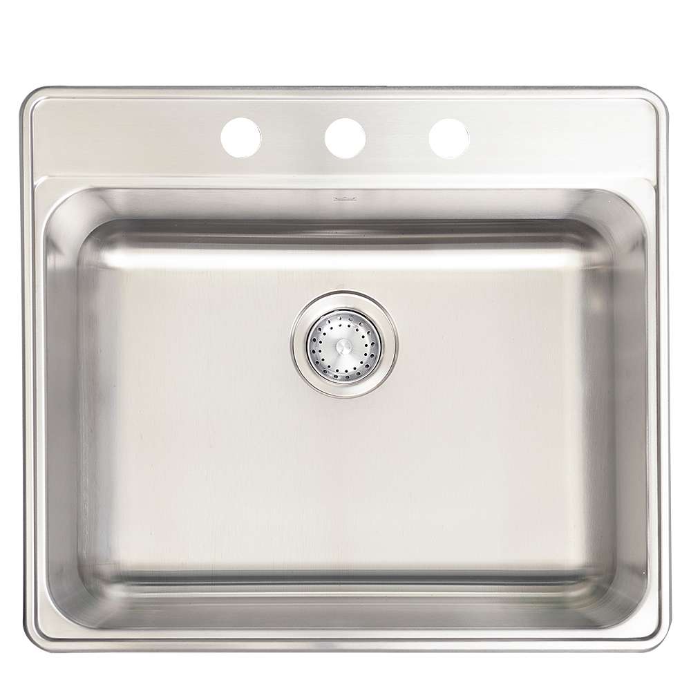 KINDRED Single Bowl Kitchen Sink  Stainless Steel 25 in. x 22 in.