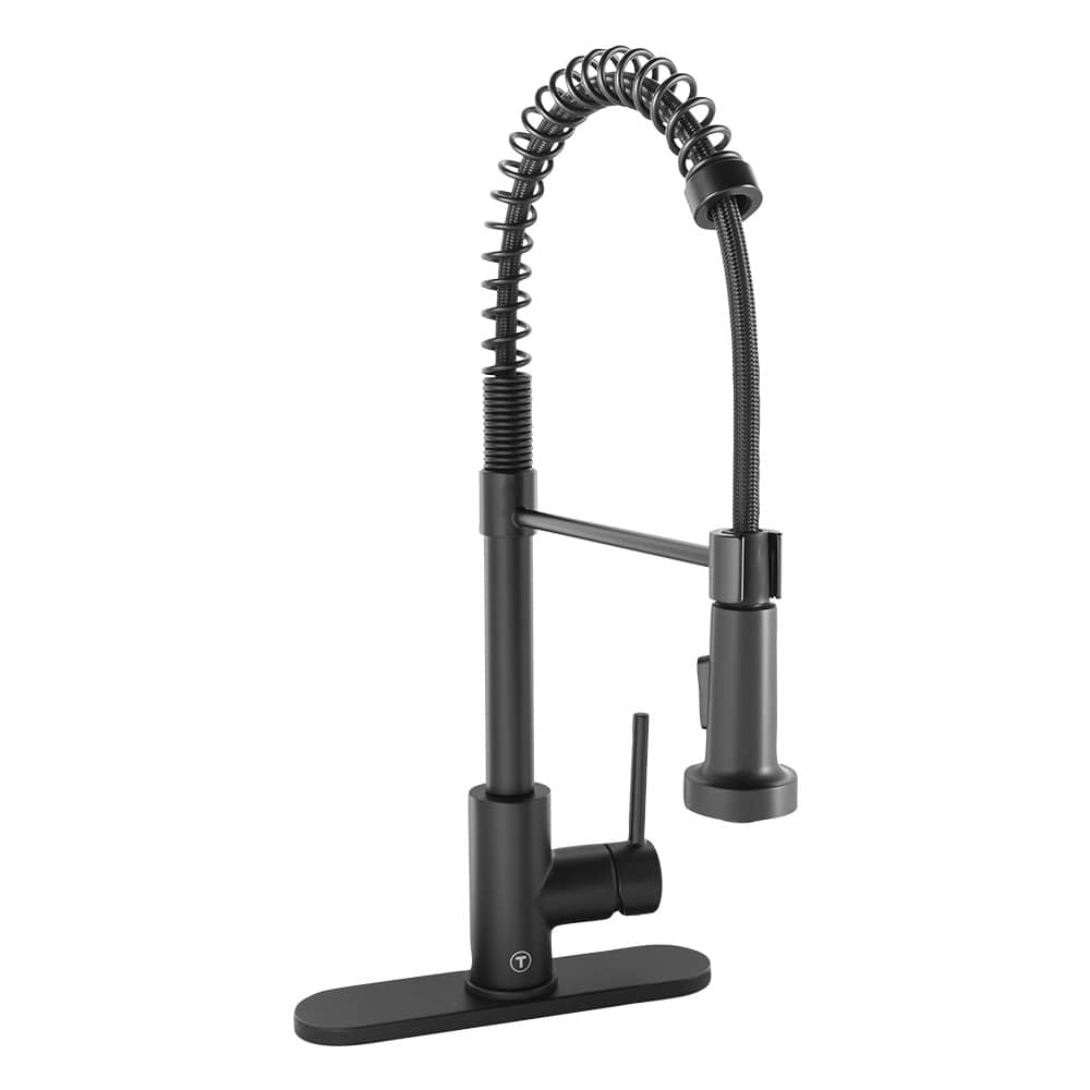 TASSILI SUPRA Massimo 1-Handle Pull-Out Kitchen Faucet Black