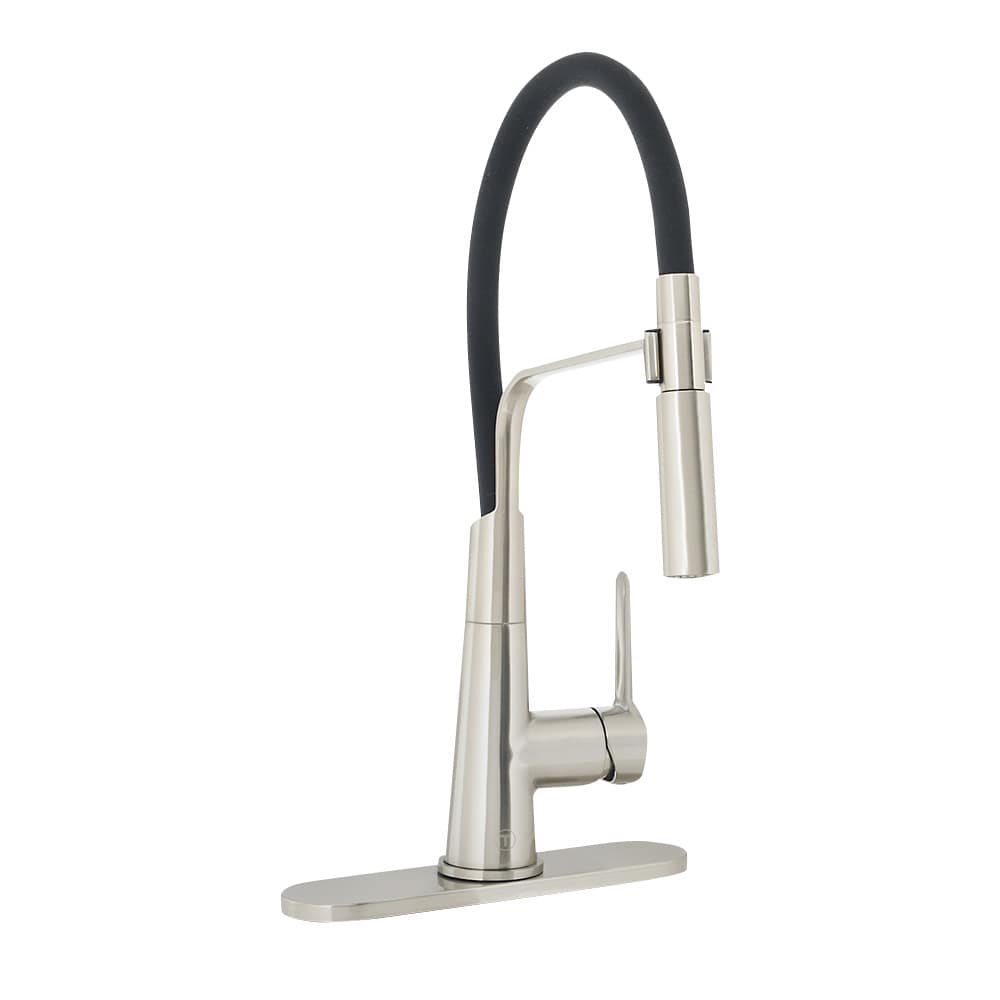 TASSILI SUPRA Eliott 1-Handle Pull-Down Kitchen Faucet Brushed Nickel