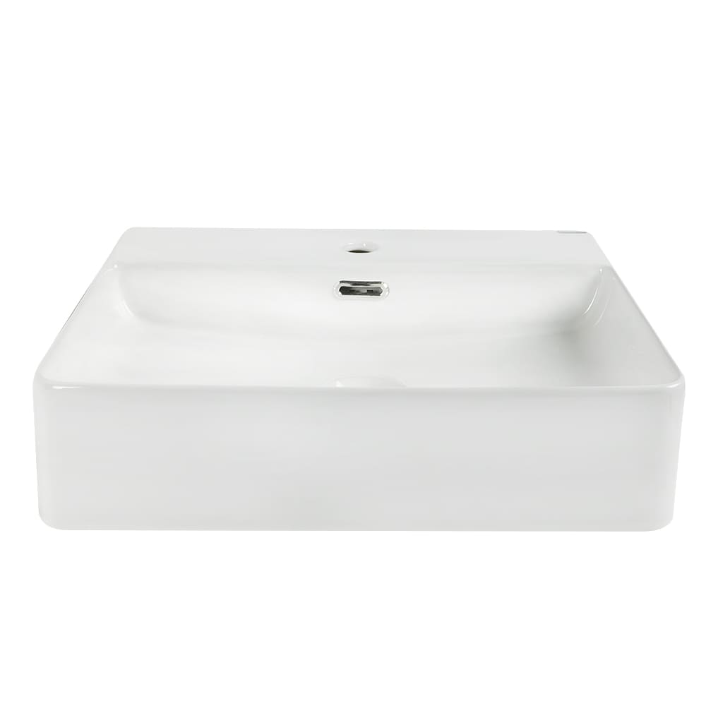 TASSILI SUPRA Livia Rectangular Porcelain Wash Basin White 19 11/16 in. x 16 3/4 in.