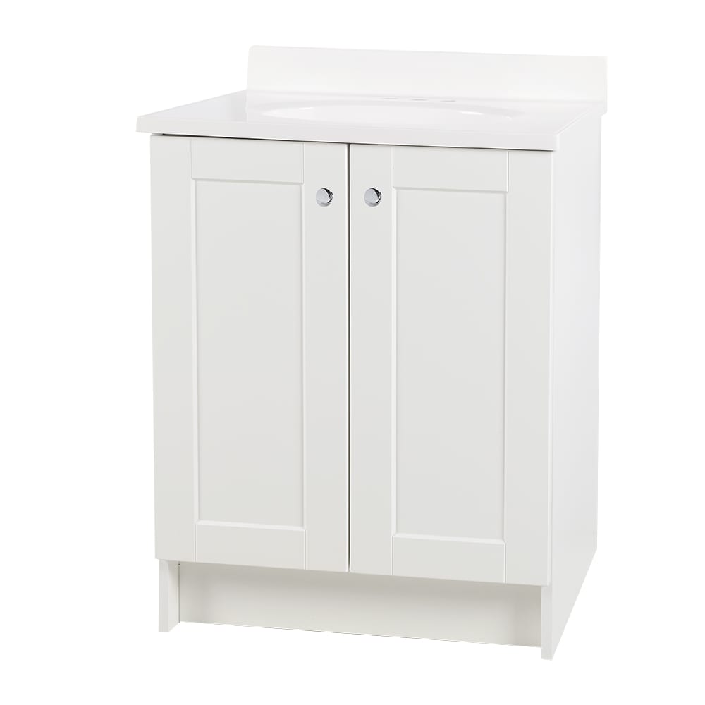 Meuble-lavabo Shaker blanc 25 po